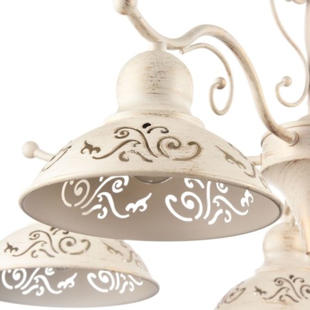 Caustra Freya Fr2566-PL-05-WG Benoit, 670x670x1535 mm, E27, 5x60W, cream color with gold-2