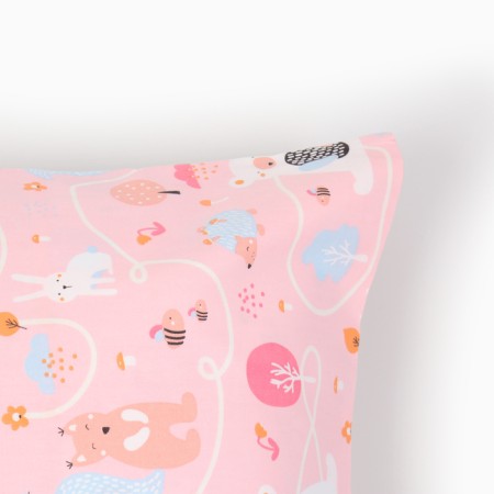 Pillowcase Lovelife "Forest residents" 50*70 cm, satin, 100% cotton-1