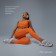 Sports legins Comfort, rr s, Orange color
