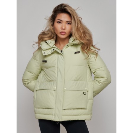 Winter jacket female, size 50, light green color-9