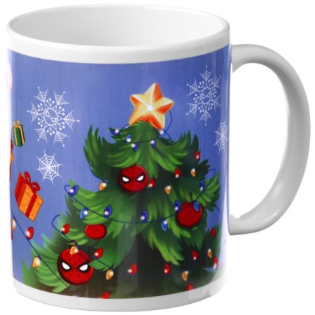 New Year mug 350 ml, spiderman-1