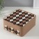 Casket to the leatherette for jewelry "Cell" beige 20x22.5x9.5 cm