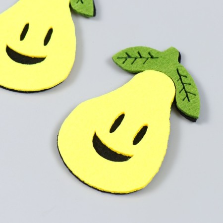 Decor for the creativity of felt "Funny pears" set 2 pcs 5.5x8.5 cm-1