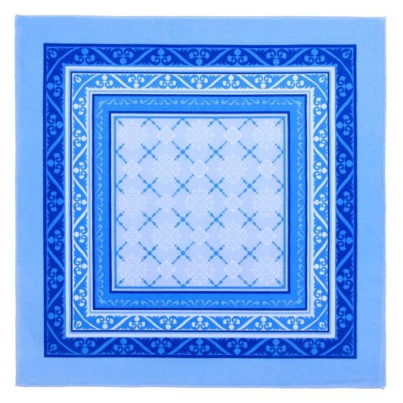 Men's handkerchiefs "Ethel" size 30x30 cm, (set 12 pcs,), blue color, MIX drawing-2