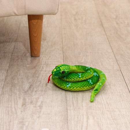 Soft toy "Snake", 19 cm/80cm, green color-3
