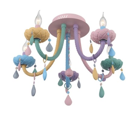 Ceiling Ceiling ST LUCE. SL1700.782.05. Fiata. 5x40 watts, E14, 58x58x45 cm, colorful color-5