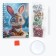 Diamond mosaic with a partial filling for children on the New Year's Bunny notebook, 11 x 15 cm, 48 sheets