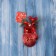 Jewelry decoration "Handle with berries" 12x6.5 cm, red