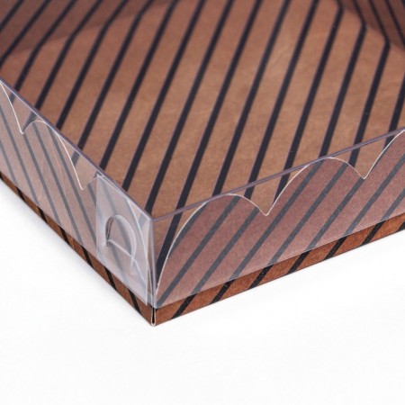 Cookie box, "strips of craft" 12 x 12 x 3-1