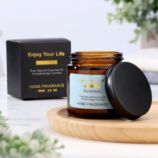 Aromatic candle in the jar 