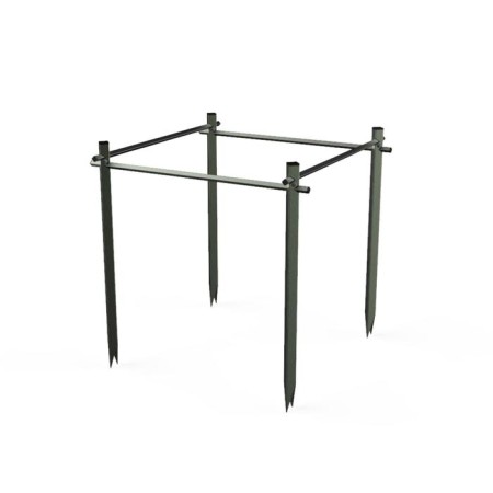 Builder, d = 75 cm, h = 75.5 cm, square, steel, green