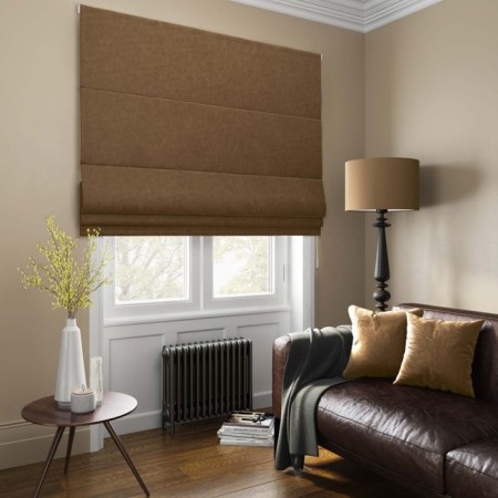 Roman curtain "Tina", size 80x175 cm, brown color