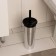 Rambai toilet kit: a sheer with a stand, 11.5 × 11.5 × 28 cm, black color is black