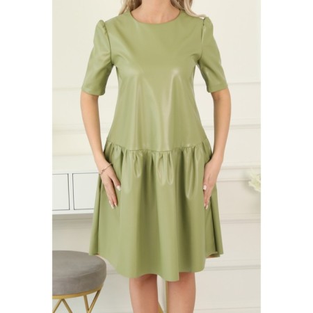 Women's dress, size 44, green color-2
