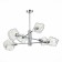 Ceiling Ceiling ST LUCE. SL1175.102.06. Portici. 6x40 watts, E14, 85x85x56 cm, chromium color