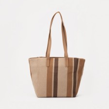 Zipper bag with zipper, brown color
