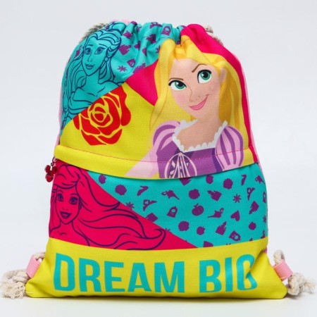 A bag for shoes with a pocket, 28x37 cm, princesses-1