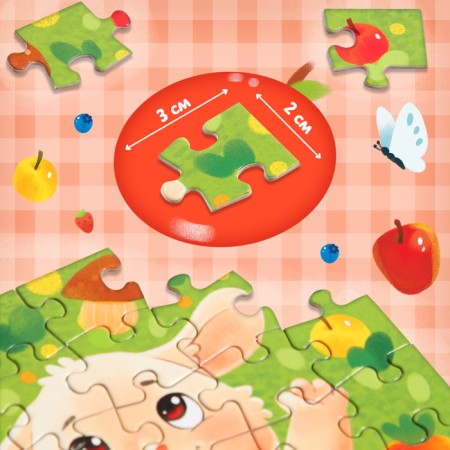 Set 3 in 1 Benny rabbit, cardboard book, puzzle, toy-7
