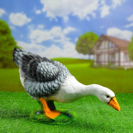 Garden figure "Goose neck down" 50x18x30cm