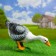 Garden figure "Goose neck down" 50x18x30cm