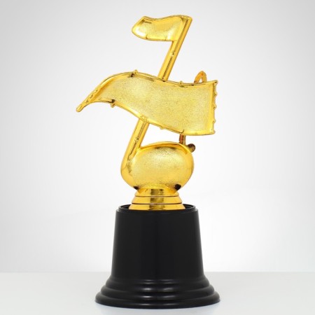 The reward figure "note", the plastic stand is black, gold, 16 x 8 x 7 cm.-4