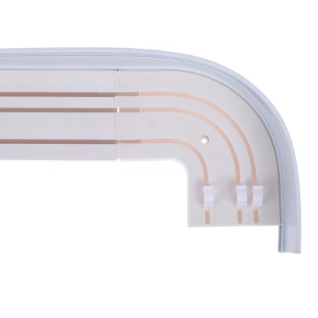 Three -cereal cornice "Ultracompact. Classic ", 240 cm, with a decorative strip 7 cm, the color is blond oak-1