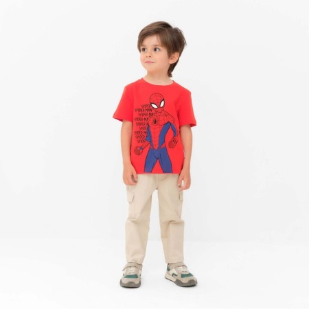 Marvel T-shirt "Spider Man Hero", height 122-128 (34), Red-1