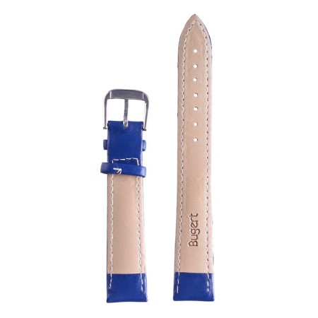 Bugert watch strap 16 mm, genuine leather, l = 19 cm, dark blue-2