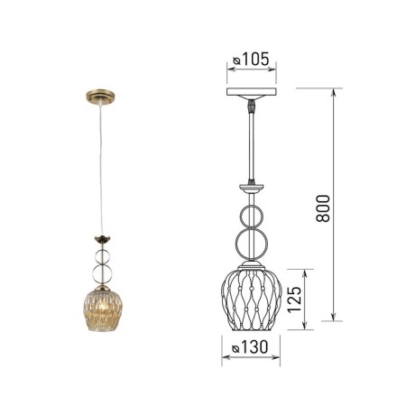 Lamp Cindy 9119-201 1he27 40wt-2