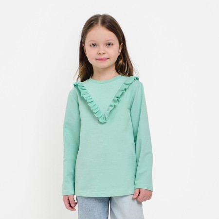 Sweatshirt for girl KAFTAN "Basic Line" Size 34 (122-128), mint color-11
