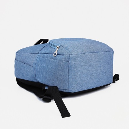 School backpack from lightning textiles, 3 pockets, Fulldorn, Blue color-4