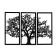 Nast -wall decor, panel for the interior "tree", 3 modules 57 x 27 cm