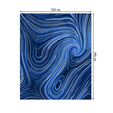 The tablecloth "Blue vortex", rectangular, Saten, size 120x145 cm-1