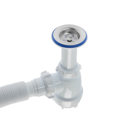 Siphon for the Aquant, 1 1/4 sink, with an elongated neck, with a flexible pipe 40x40/50 mm-1