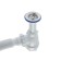 Siphon for the Aquant, 1 1/4 sink, with an elongated neck, with a flexible pipe 40x40/50 mm
