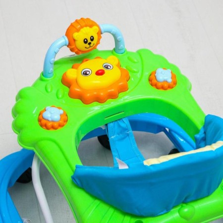 Walks "Lion", 8 wheels, brake, muses, toys, blue-green-3