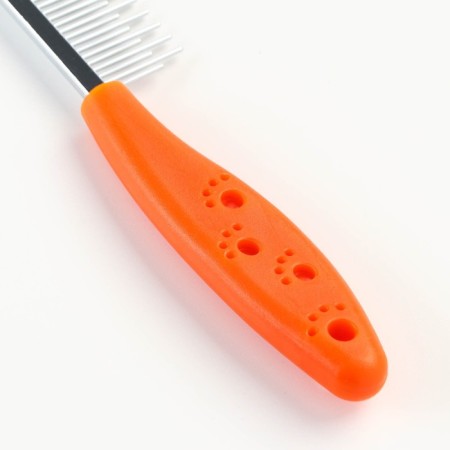 Comb "paws" with teeth of different lengths, 20.5 x 3 cm, orange-3