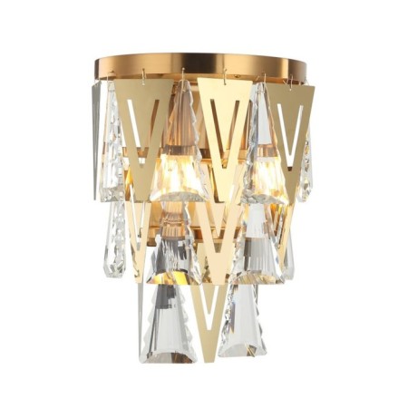 Lamp wall crystal vaviani 2xe14 40w, size 23x14x31 cm, bronze color