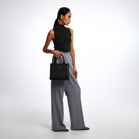 Female bag Textura, tout, average size, black color-8