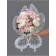 Floristic decor for bouquets, "butterfly wings", white, 50x56 cm