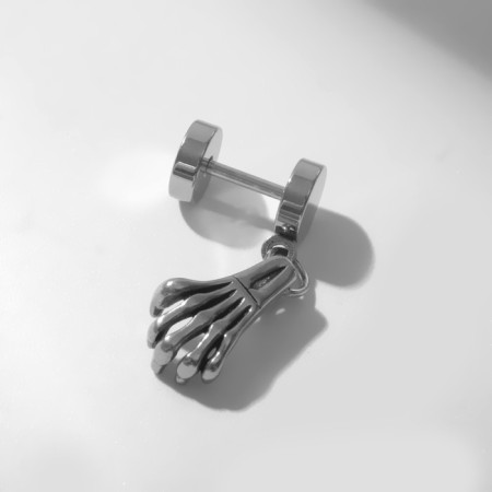 Piercing in the ear "Tunnel" skeleton, d = 5 mm, color silver