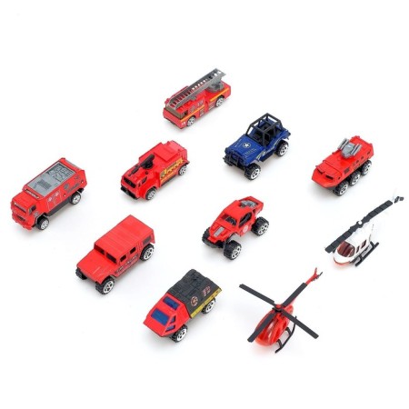 Metal machine "Firefighters", set of 10 pcs.-1
