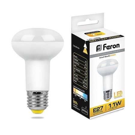 LED LED Feron, E27, 11 W, 175-265 V, white warm light