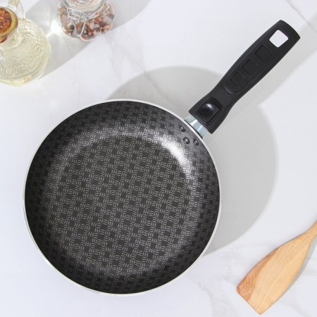 Pan "hostess", d = 20 cm, removable handle, glass cover, anti -stick coating, burgundy color-10