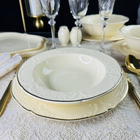 A set of deep plates Lenardi "Dominica", D = 22 cm, 6 pcs