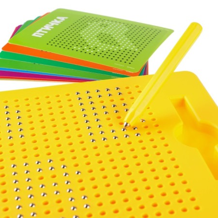 Tablet Training "Magnetic Drawing: Leo and Tig", 380 holes, yellow color-7