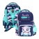 School backpack 37x28x14, ergonomic back, Devente Smart 14l, Happy Owl, for girls, turquoise/purple