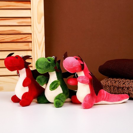 Soft toy "Dragon" on a key fob, 15 cm, color mix-2