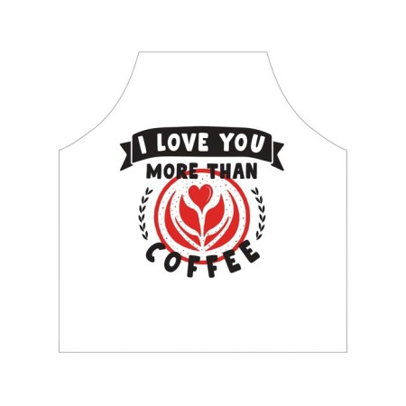 Apron kitchen with a photo print "I love you", adjustable, size OS-2