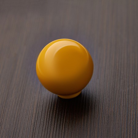 Handle button Plastic 008, plastic, yellow-2